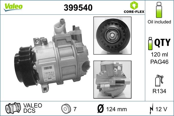 Valeo 399540 - Compresseur, climatisation cwaw.fr