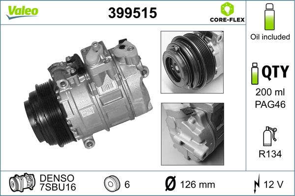 Valeo 399515 - Compresseur, climatisation cwaw.fr