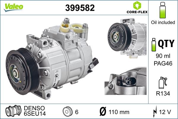 Valeo 399582 - Compresseur, climatisation cwaw.fr