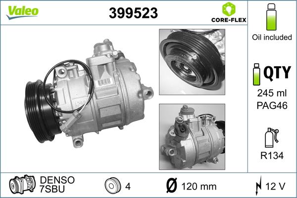 Valeo 399523 - Compresseur, climatisation cwaw.fr