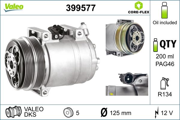 Valeo 399577 - Compresseur, climatisation cwaw.fr