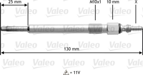 Valeo 345 166 - Bougie de préchauffage cwaw.fr