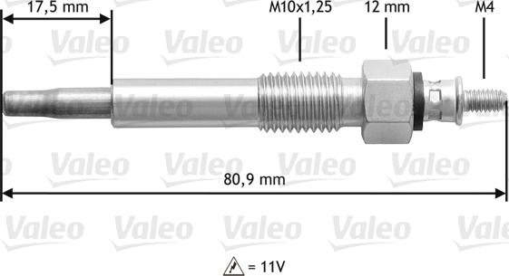 Valeo 345 160 - Bougie de préchauffage cwaw.fr