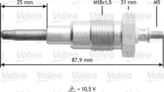 Valeo 345 167 - Bougie de préchauffage cwaw.fr