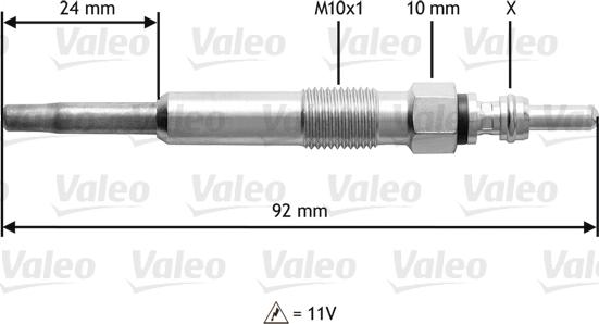 Valeo 345104 - Bougie de préchauffage cwaw.fr