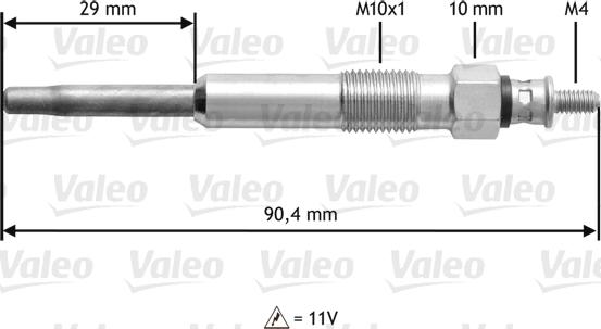 Valeo 345101 - Bougie de préchauffage cwaw.fr