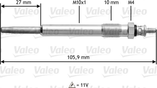 Valeo 345103 - Bougie de préchauffage cwaw.fr