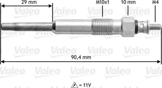 Valeo 345102 - Bougie de préchauffage cwaw.fr