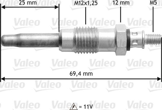 Valeo 345107 - Bougie de préchauffage cwaw.fr