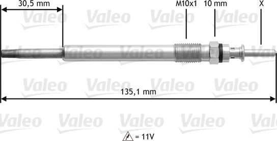 Valeo 345112 - Bougie de préchauffage cwaw.fr