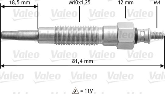 Valeo 345126 - Bougie de préchauffage cwaw.fr