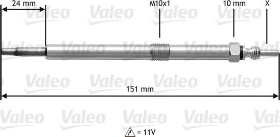 Valeo 345120 - Bougie de préchauffage cwaw.fr