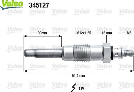 Valeo 345127 - Bougie de préchauffage cwaw.fr