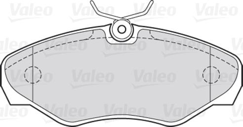 Valeo 301545 - Kit de plaquettes de frein, frein à disque cwaw.fr