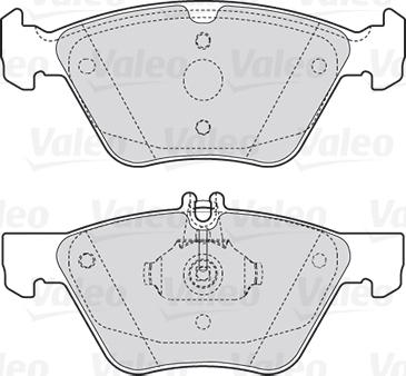 Valeo 301636 - Kit de plaquettes de frein, frein à disque cwaw.fr