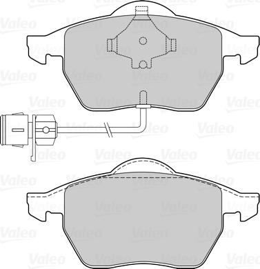 Valeo 301049 - Kit de plaquettes de frein, frein à disque cwaw.fr