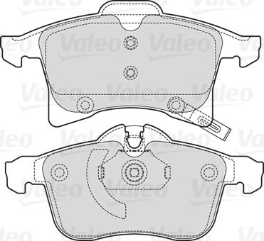 Valeo 301860 - Kit de plaquettes de frein, frein à disque cwaw.fr