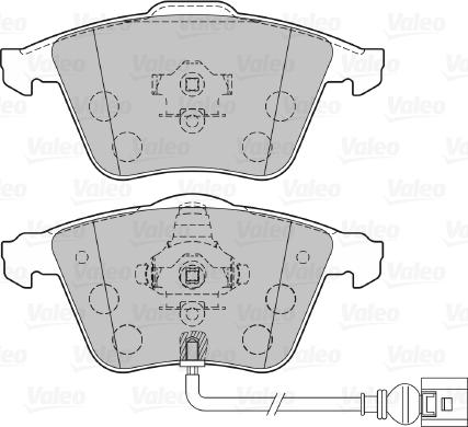 Valeo 670863 - Kit de plaquettes de frein, frein à disque cwaw.fr