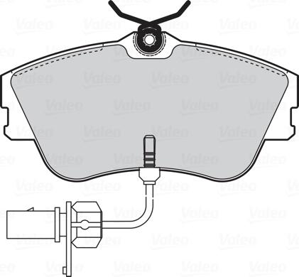 Valeo 301814 - Kit de plaquettes de frein, frein à disque cwaw.fr