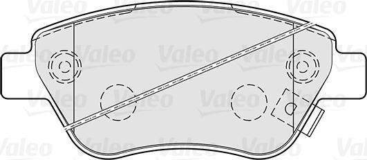 Valeo 301825 - Kit de plaquettes de frein, frein à disque cwaw.fr