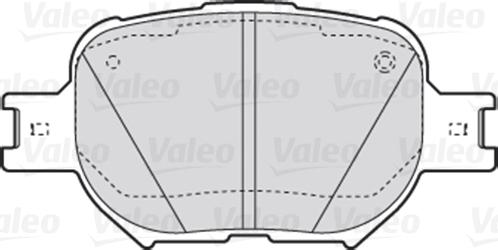 Valeo 301827 - Kit de plaquettes de frein, frein à disque cwaw.fr