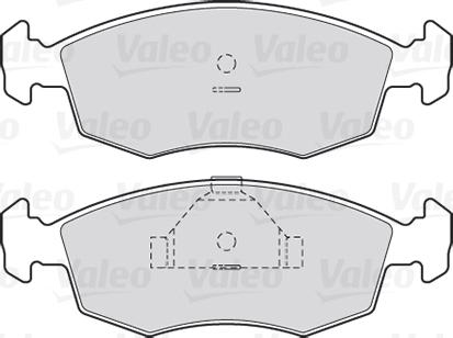 Valeo 301335 - Kit de plaquettes de frein, frein à disque cwaw.fr