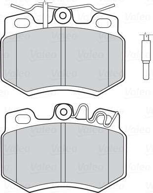 Valeo 301714 - Kit de plaquettes de frein, frein à disque cwaw.fr