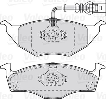 Valeo 301734 - Kit de plaquettes de frein, frein à disque cwaw.fr