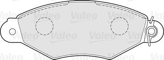 Valeo 301726 - Kit de plaquettes de frein, frein à disque cwaw.fr