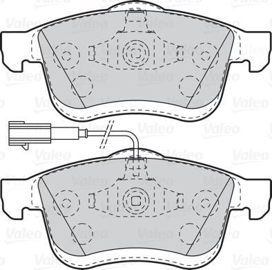 Valeo 670014 - Kit de plaquettes de frein, frein à disque cwaw.fr