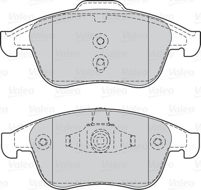 Valeo 302128 - Kit de plaquettes de frein, frein à disque cwaw.fr