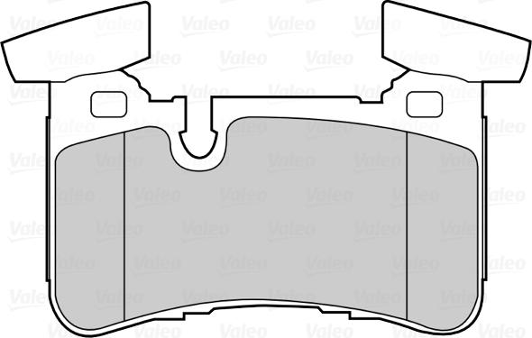 Valeo 302225 - Kit de plaquettes de frein, frein à disque cwaw.fr