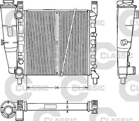 Valeo 311385 - Radiateur, refroidissement du moteur cwaw.fr