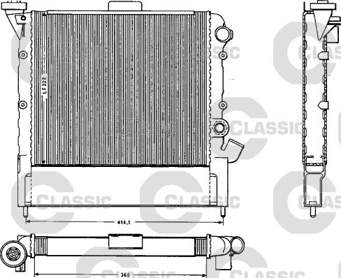 Valeo 383852 - Radiateur, refroidissement du moteur cwaw.fr