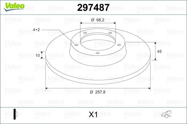 Valeo 297487 - Disque de frein cwaw.fr