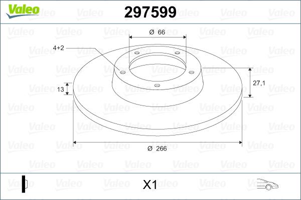 Valeo 297599 - Disque de frein cwaw.fr