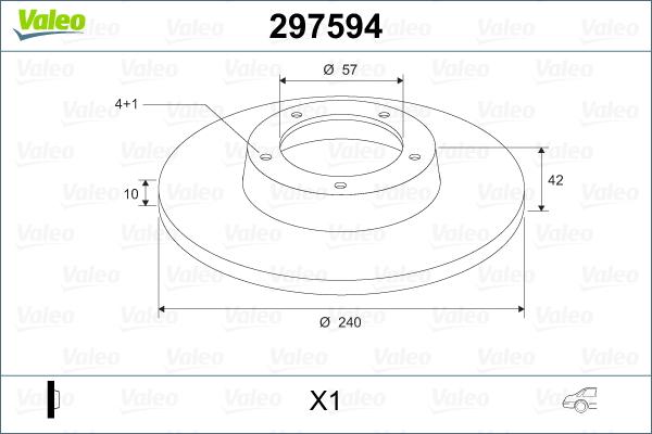 Valeo 297594 - Disque de frein cwaw.fr