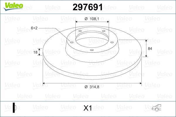 Valeo 297691 - Disque de frein cwaw.fr