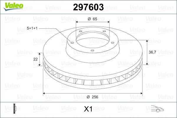 Valeo 297603 - Disque de frein cwaw.fr