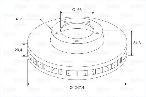 Valeo 297194 - Disque de frein cwaw.fr