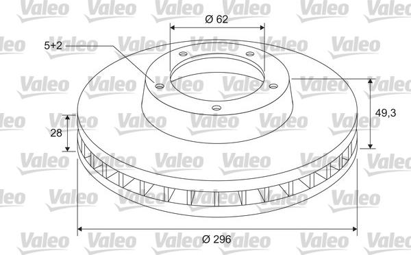 Valeo 297152 - Disque de frein cwaw.fr