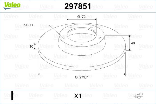 Valeo 297851 - Disque de frein cwaw.fr