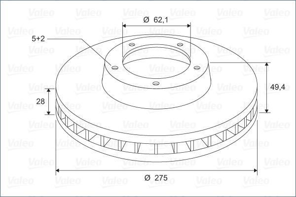 Valeo 297279 - Disque de frein cwaw.fr