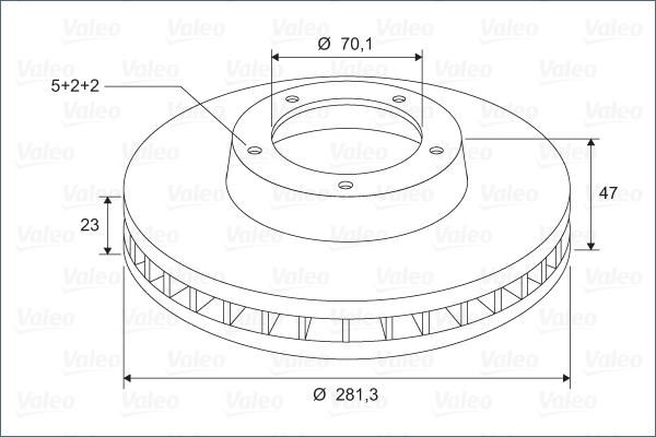 Valeo 297778 - Disque de frein cwaw.fr