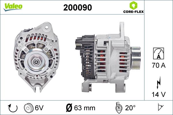 Valeo 200090 - Alternateur cwaw.fr