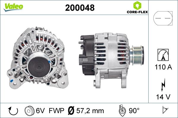 Valeo 200048 - Alternateur cwaw.fr