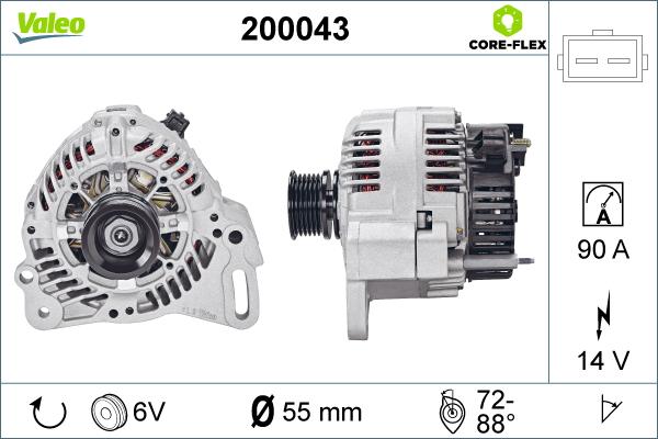 Valeo 200043 - Alternateur cwaw.fr