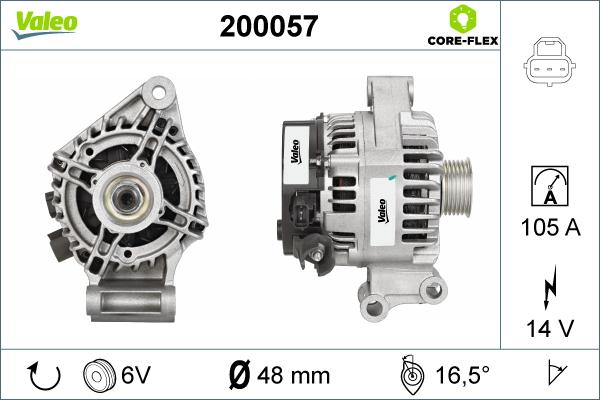 Valeo 200057 - Alternateur cwaw.fr