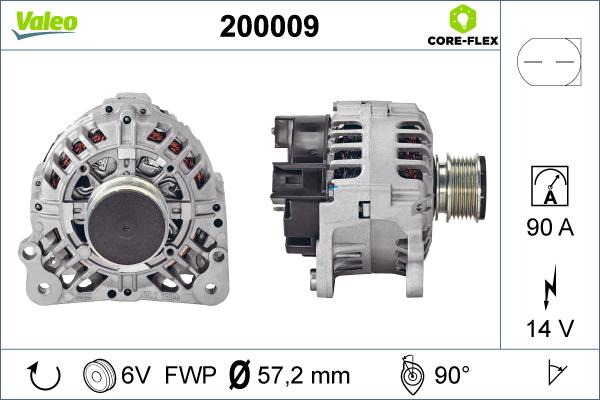 Valeo 200009 - Alternateur cwaw.fr