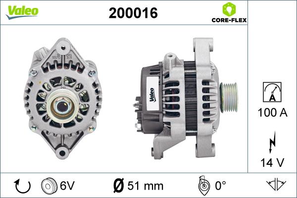 Valeo 200016 - Alternateur cwaw.fr